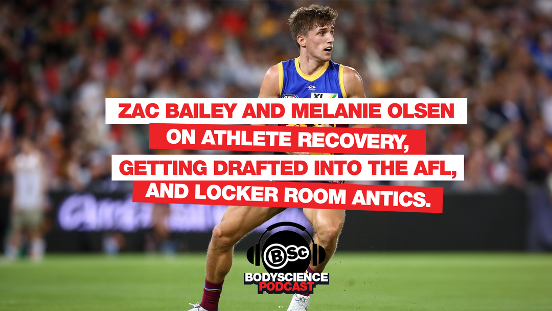 #278. Zac Bailey and Melanie Olsen on athlete recovery, getting drafted into the AFL, and locker room antics.