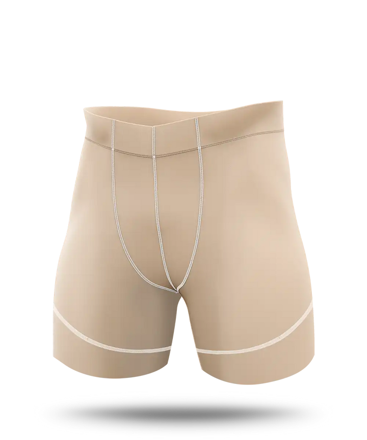 Athlete Compression Half Quad Shorts Mens Natural