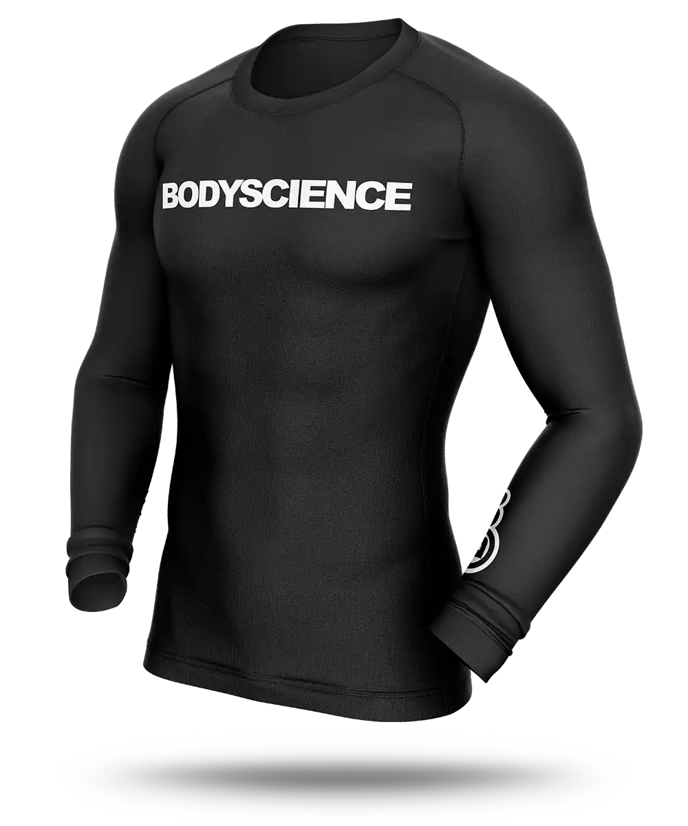Athlete Compression Long Sleeve Top Mens Black – BSc