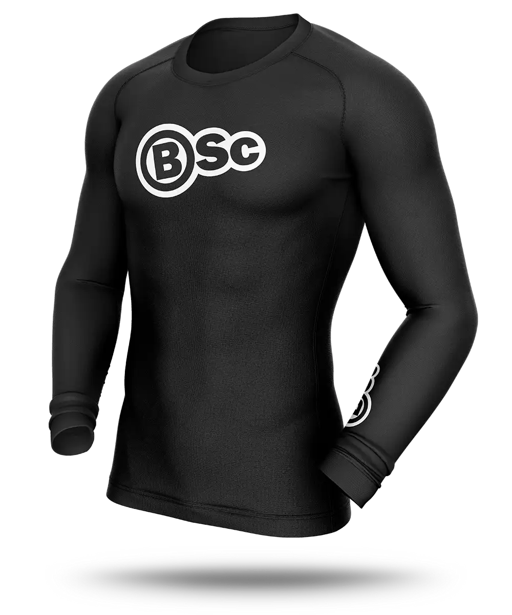 Athlete Compression Long Sleeve Top Mens Black – BSc