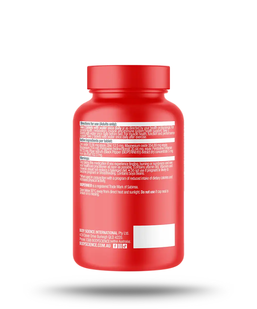 Zinc Magnesium Vitamin B6 60 Tablets