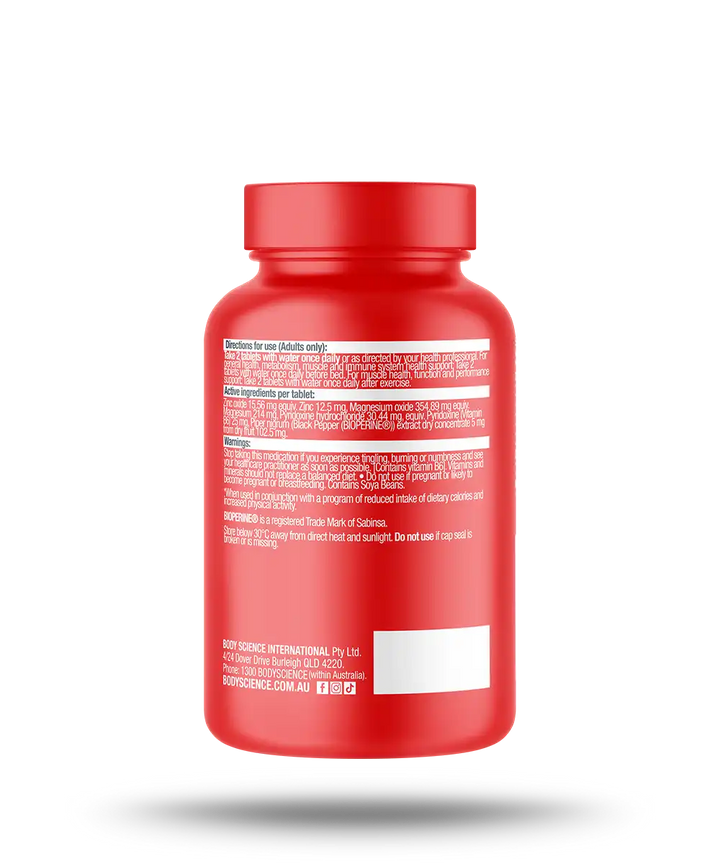 Zinc Magnesium Vitamin B6 60 Tablets