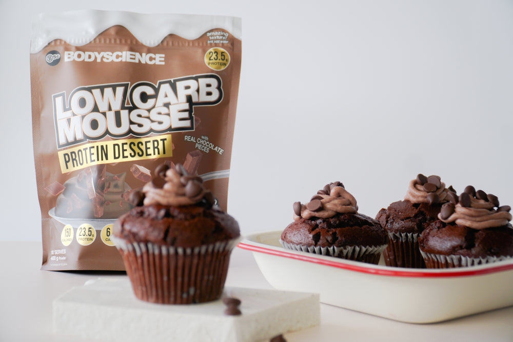 Triple Chocolate Mousse Muffins