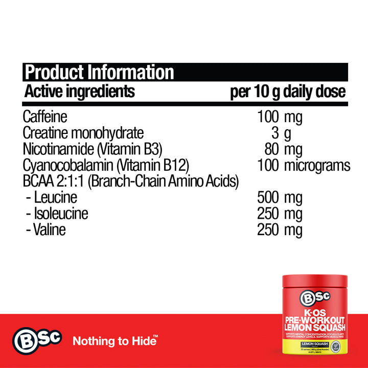 K-OS Pre-Workout *Lemon Squash
