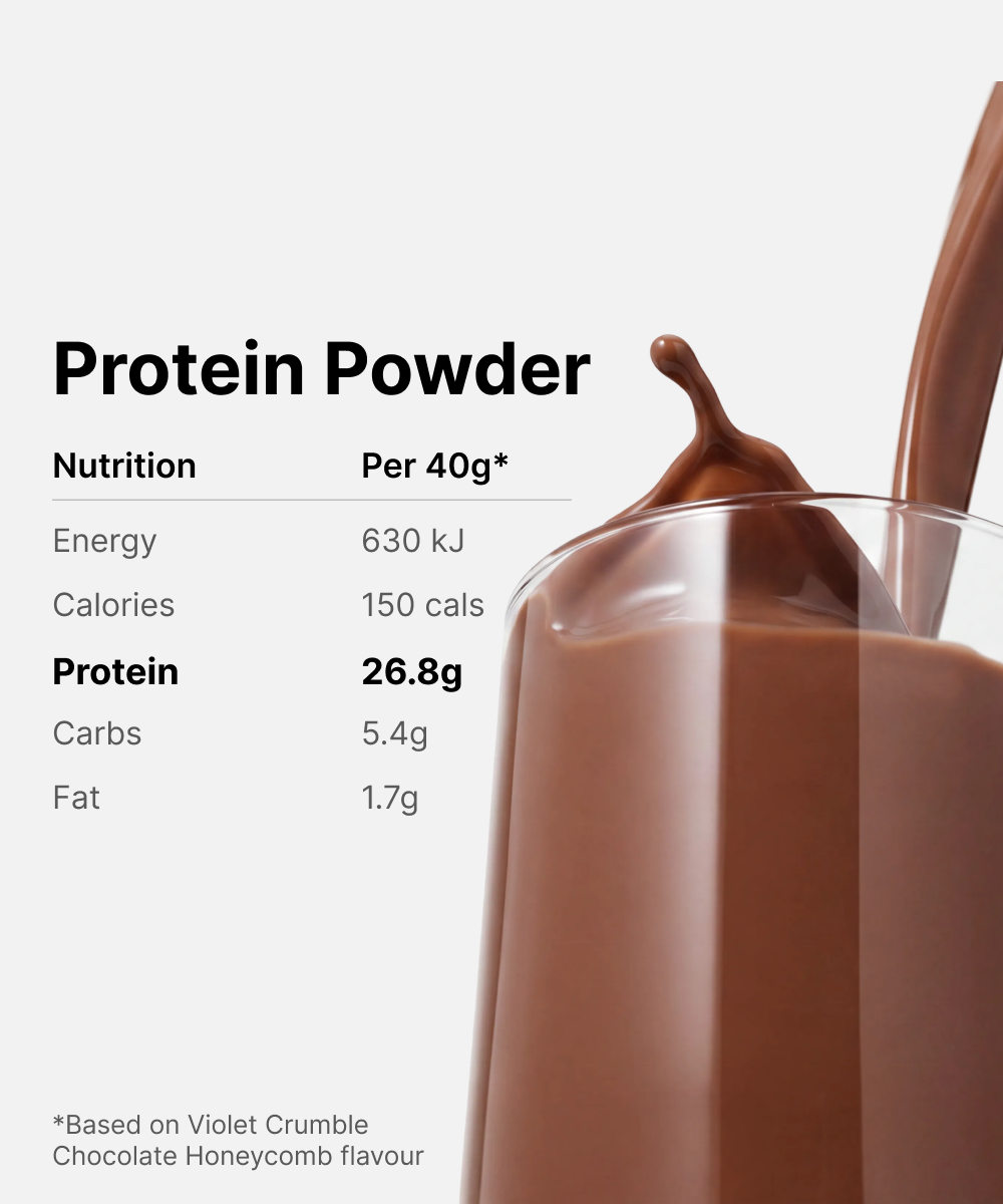 BSc x Violet Crumble Protein Powder - lifestyle image