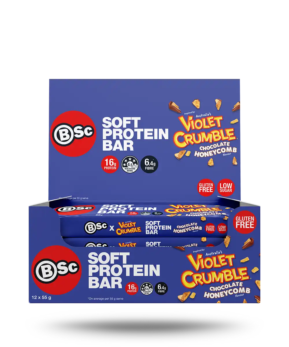 BSc x Violet Crumble Soft Protein Bar