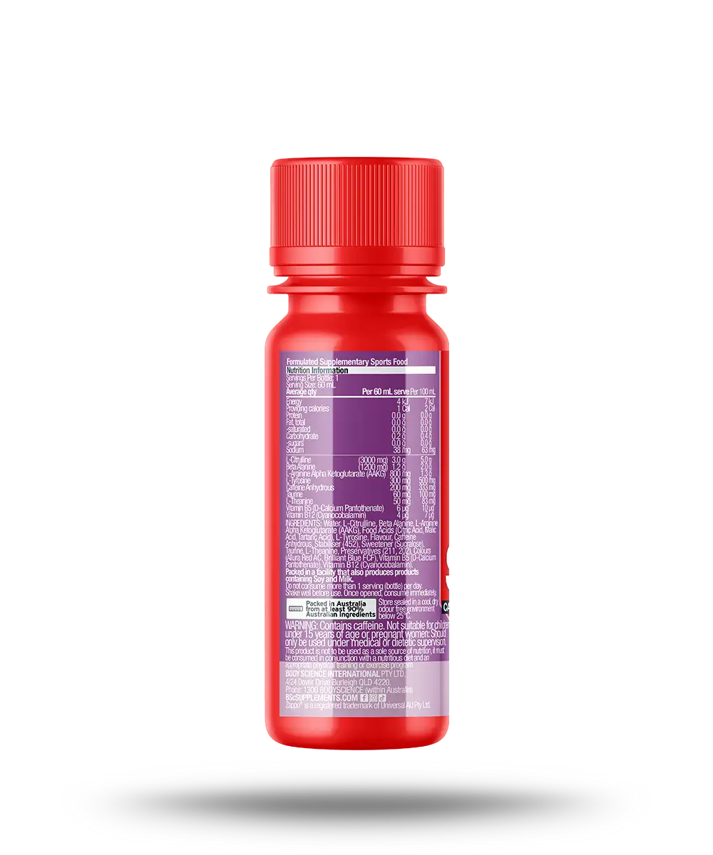 BSc Pre-Workout Shot Zappo