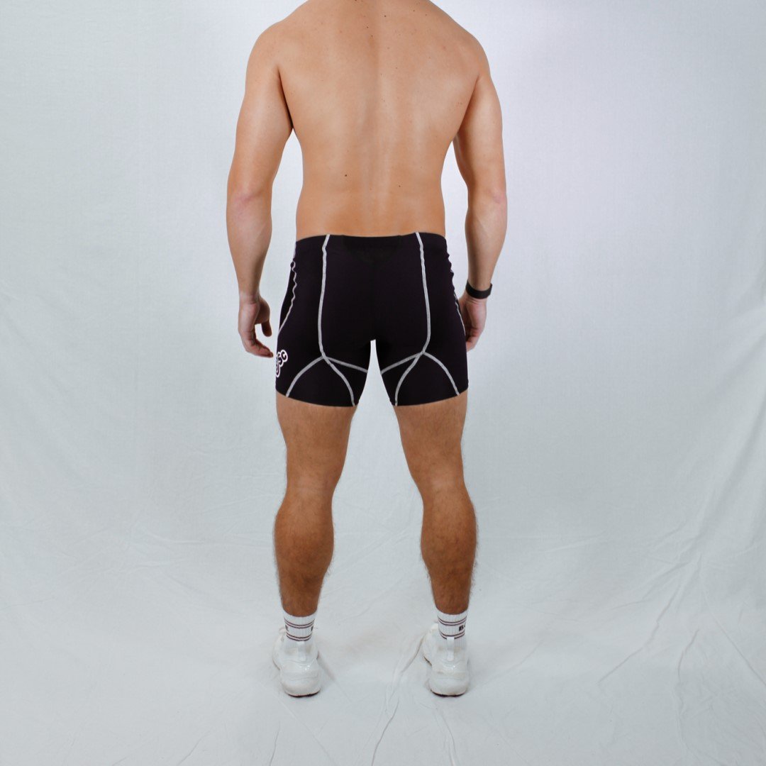 Athlete Compression Half Quad Shorts Mens